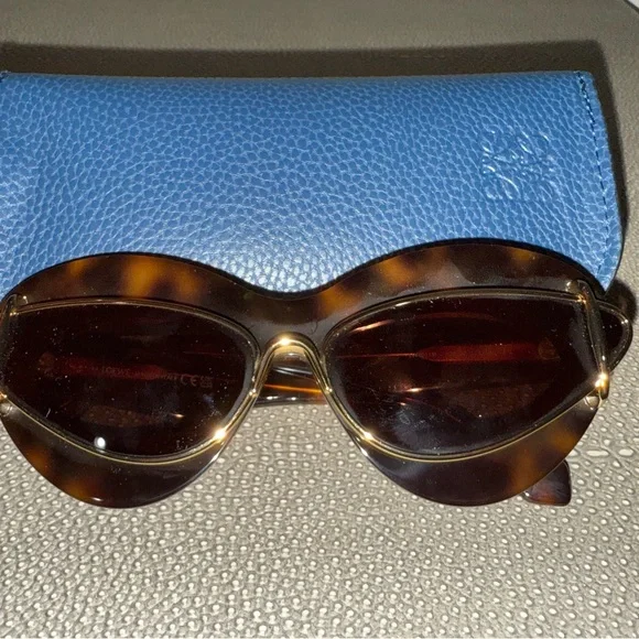 Loewe Double Frame Brown Sunglasses in Excellent Condition - Picture 6 of 11